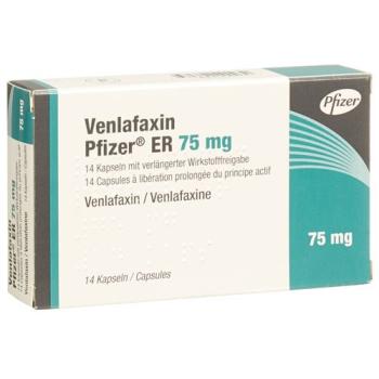 Venlafaxine Pfizer ER Ret Kaps 75 mg 14 pcs