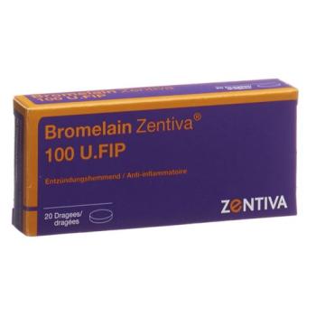 Bromelain Zentiva 26 mg 20 Dragee