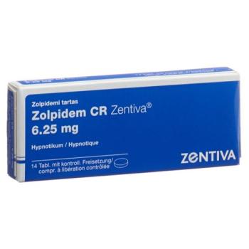 Zolpidem CR Zentiva 6.25 mg 14 Retard tablets