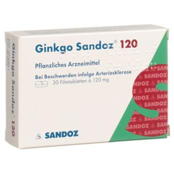 Ginkgo Sandoz Filmtablet 120 mg 30 pcs