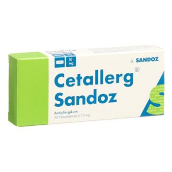 Cetallerg Sandoz Filmtabl 10 mg 30 pcs