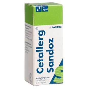 Cetallerg Sandoz drops 10 mg/ml bottle 20 ml