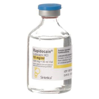 Rapidocaine 1% Inj Los 500mg/50ml Vial 50ml