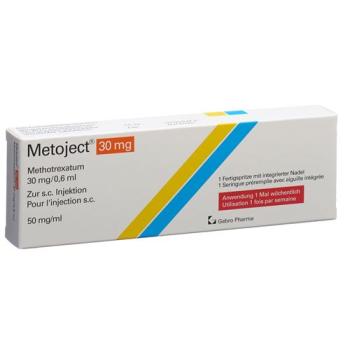 Metoject Inj L&ouml;s 30 mg/0.6ml Fertspr 0.6 ml