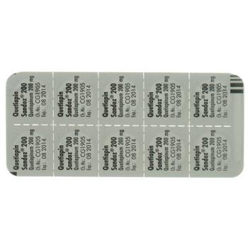 Quetiapine Sandoz film tablets 200 mg 100 pcs