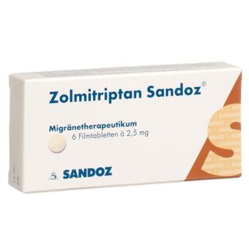 Zolmitriptan Sandoz film tablets 2.5 mg 6 pcs