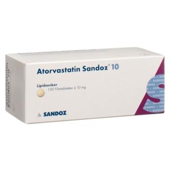 Atorvastatin Sandoz film tablets 10 mg 100 pcs
