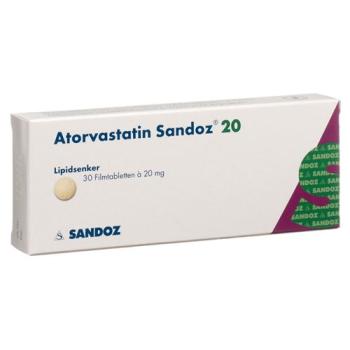 Atorvastatin Sandoz film tablets 20 mg 30 pcs