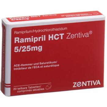 Ramipril HCT Zentiva Tabl 5/25 mg 20 pcs