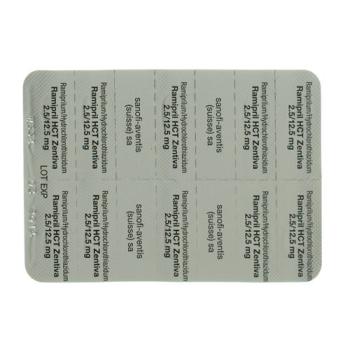 Ramipril HCT Zentiva Tabl 2.5/12.5 mg 20 pcs