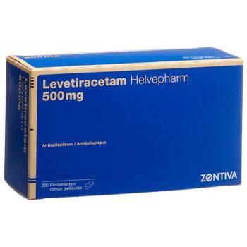 Levetiracetam Helvepharm Filmtabl 500 mg 200 pcs
