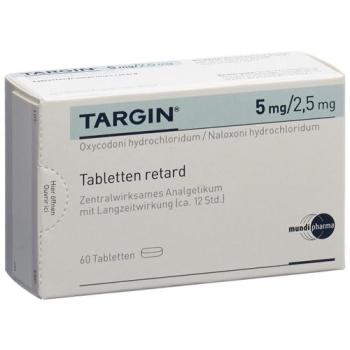 Targin Ret Tabl 5 mg/2.5 mg 60 pcs