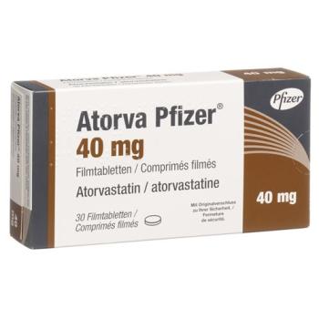 Atorva Pfizer Filmtablet 40 mg 30 pcs