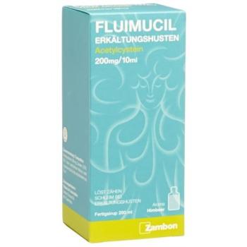 Fluimucil cold cough syrup 200 mg/10ml raspberry 200 ml