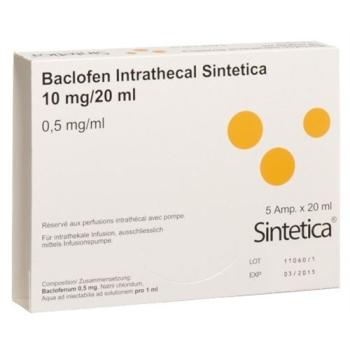 Baclofen Intrathecal Sintetica Inj Loes 10mg/20ml 5amp 20ml