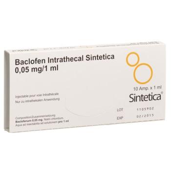Baclofen Intrathecal Sintetica Inj Loes 0.05mg/1ml 10amp 1ml