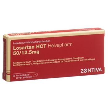 Losartan HCT Helvepharm Filmtabl 50/12.5mg 28 pcs