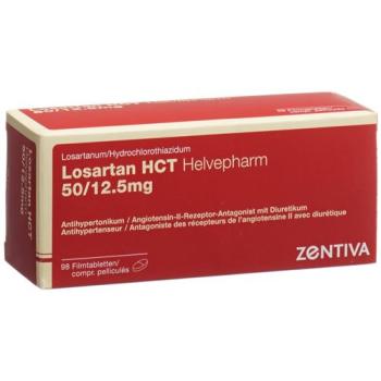 Losartan HCT Helvepharm Filmtabl 50/12.5mg 98 pcs