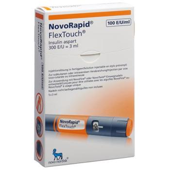 Insulin NovoRapid FlexTouch Inj Loes 5 Fertpen 3ml