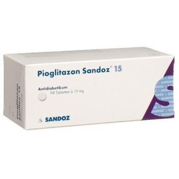Pioglitazon Sandoz 15 mg 98 tablets