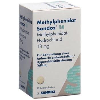 Methylphenidat Sandoz 18 mg 30 Retard tablets