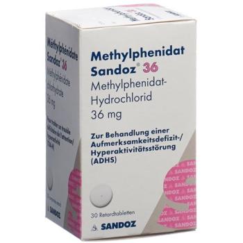 METHYLPHENIDATE SANDOZ RET TABL 36 MG 30