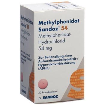 METHYLPHENIDATE SANDOZ RET TABL 54 MG 30