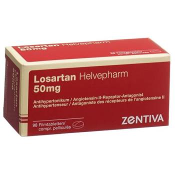 Losartan Helvepharm Filmtabl 50 mg 98 pcs