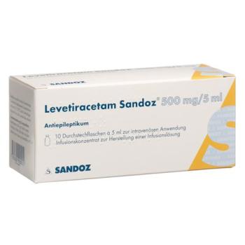 Levetiracetam Sandoz 500mg/5ml IV 10 vials of 5ml