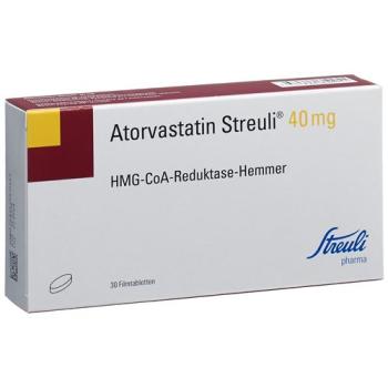 Atorvastatin Streuli film tablets 40 mg 30 pcs