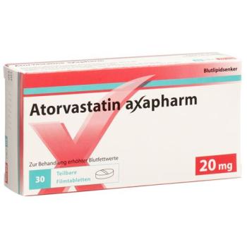 Atorvastatin Axapharm Filmtabl 20 mg 100 pcs