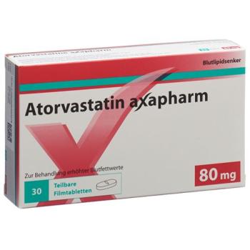 Atorvastatin Axapharm Filmtabl 80 mg 30 pcs
