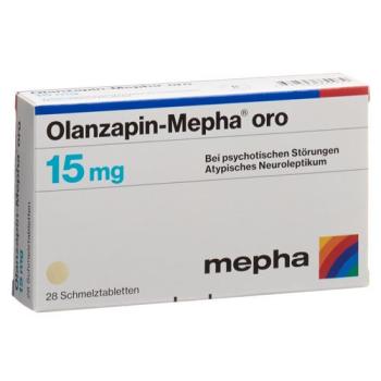 Olanzapin-Mepha oro Melting Tabl 15 mg 28 pcs