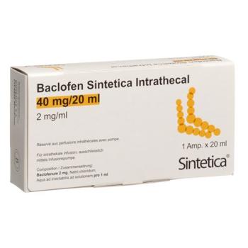 Baclofen Sint Intrathecal 40mg/20ml &amp; 20ml