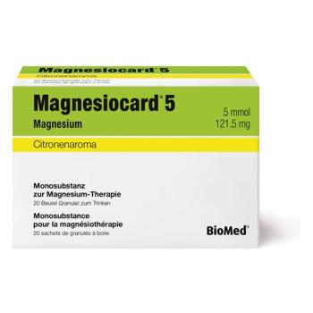 Magnesiocard Gran 5 mmol Citron 20 bags 5 g