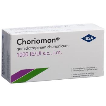 Choriomon dry sub 1000 IU with solvent 1 ml (prefilled syringe) Du