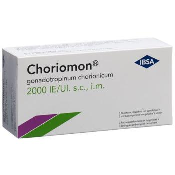 Choriomon dry sub 2000 IU with solvent 1 ml (prefilled syringe) Du