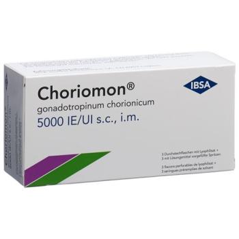 Choriomon dry sub 5000 IU with solvent 1 ml (prefilled syringe) Du