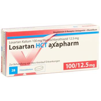 Losartan HCT Axapharm Filmtabl 100/12.5mg 28 pcs