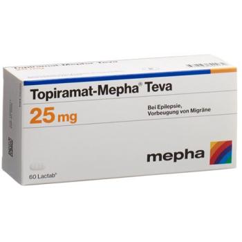 Topiramat Mepha Teva Lactabs 25mg 60 Stück