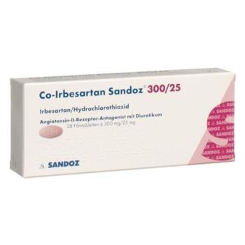 Co-irbesartan Sandoz Filmtabl 300/25 mg 28 pcs