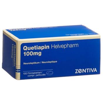 Quetiapine Helvepharm Filmtabl 100 mg 100 pcs