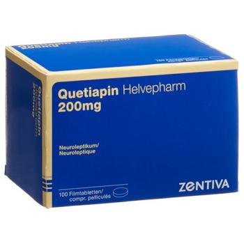 Quetiapin Helvepharm Filmtabl 200 mg 100 pcs