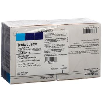 Jentadueto 2.5 mg/500 mg 2 X 90 filmtablets