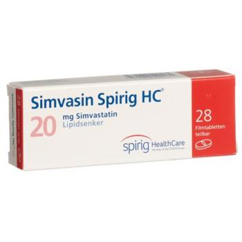 Simvasin Spirig 20 mg 28 filmtablets