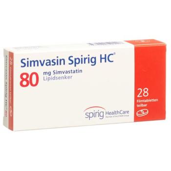 Simvasin Spirig 80 mg 28 filmtablets