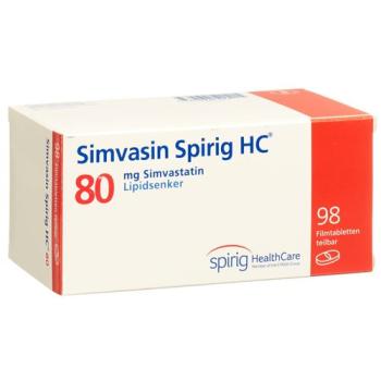 Simvasin Spirig 80 mg 98 filmtablets