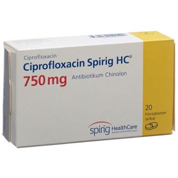 Ciprofloxacin Spirig HC Filmtabl 750 mg 20 pcs