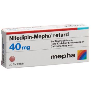 NIFEDIPIN Mepha Ret Tabl 40 mg retard