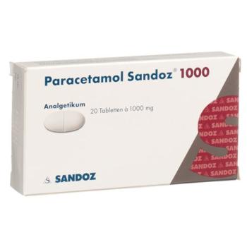 Paracetamol Sandoz Tabl 1000 mg 20 pcs